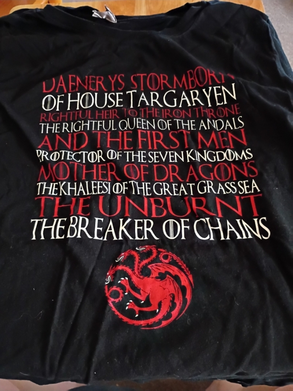 Game of Thrones Daenerys Targaryen Black Graphic Tee - 2X